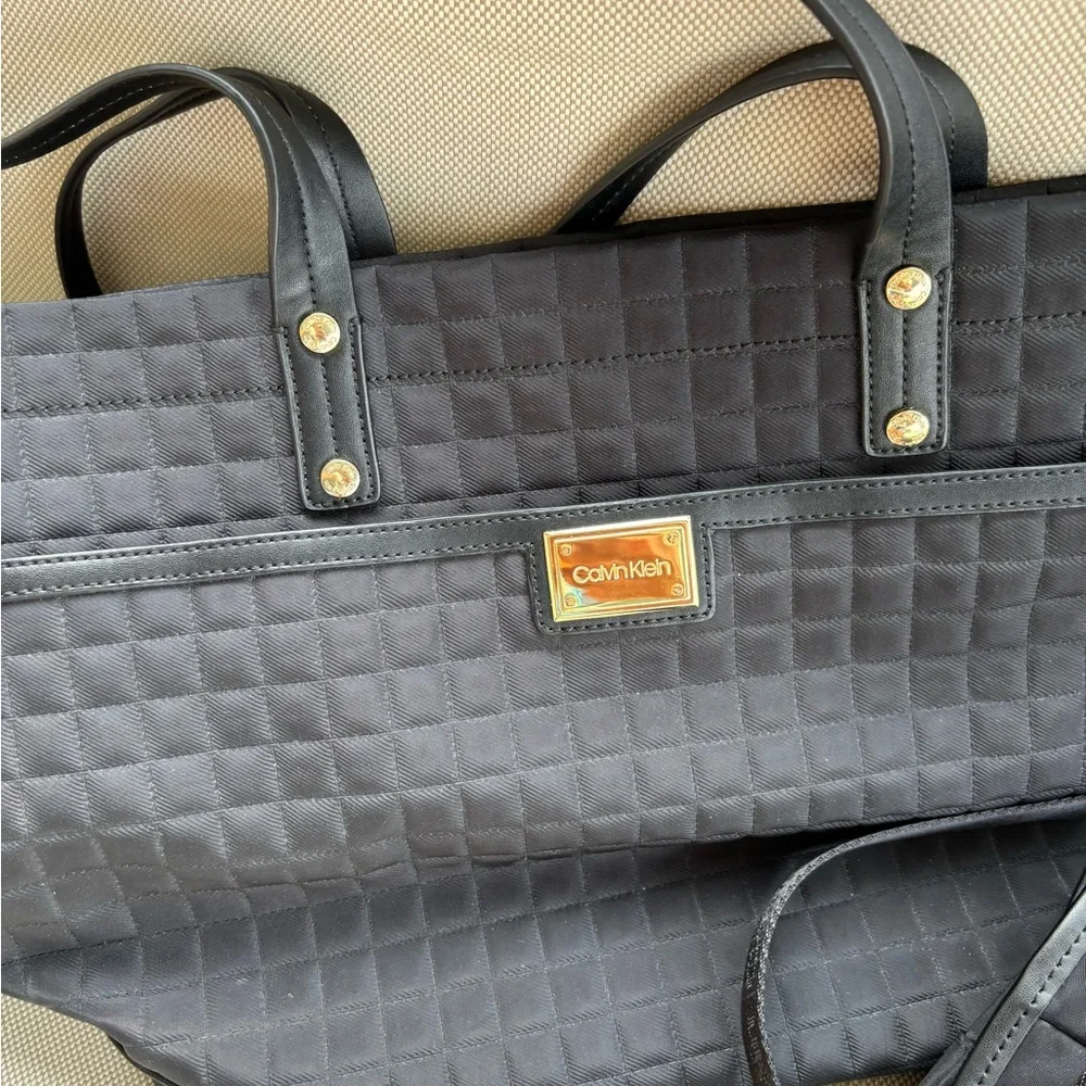 Buy one get one! Calvin Klein Black Quilted Shoulder Bag and Crossbody Set